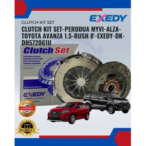 Clutch Kit Set-Perodua Myvi-Alza-Toyota Avanza 1.5-Rush 8'-Exedy-DK-DH572061U
