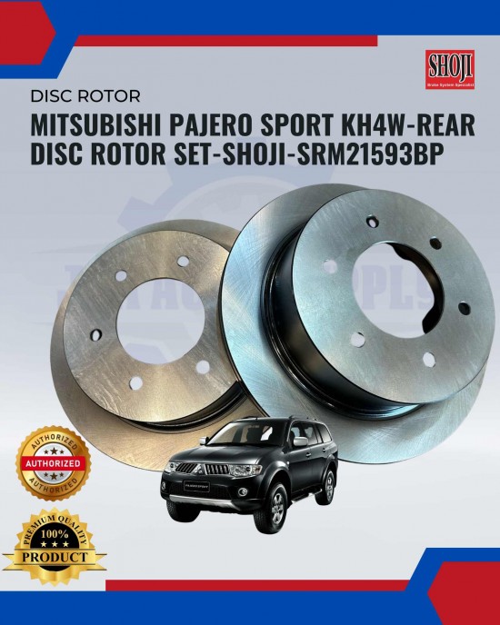 Mitsubishi Pajero Sport KH4W-Rear Disc Rotor Set-SHOJI-SRM21593BP Brake Disc Rotor image