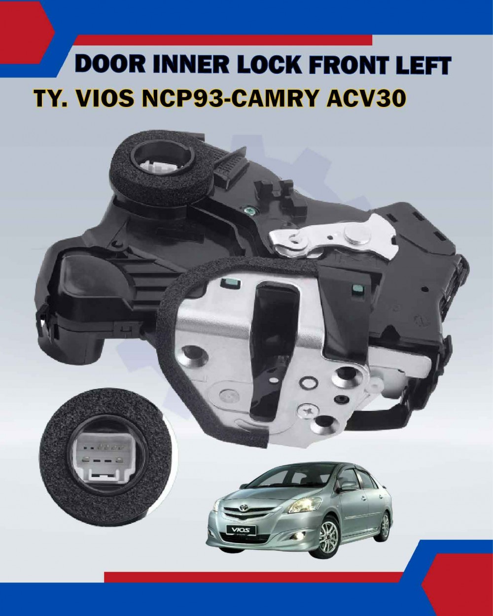 Door Inner Lock Front Left-Toyota Vios NCP93. Camry ACV30.Hilux KUN25 ...