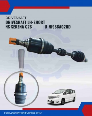 Driveshaft LH Short-Nissan Serena C26-Anshin-U-NI986A02HD
