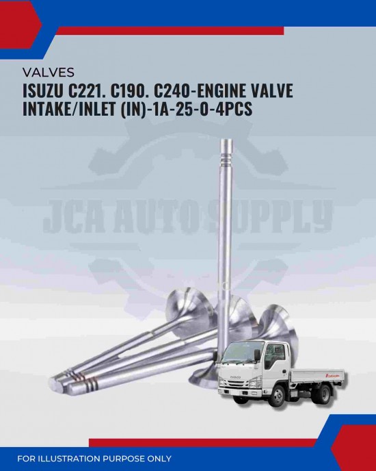Engine Valve Intake/Inlet (IN) Set-Isuzu C221. C190. C240-1A-25-0 Engine Valve Intake/Inlet (IN) Set-Isuzu C221. C190. C240-1A-25-0
