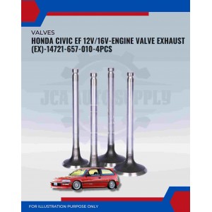 Exhaust Valve (EX)-Honda Civic EF 12v. 16v-14721-657-010 Exhaust Valve (EX)-Honda Civic EF 12v. 16v-14721-657-010
