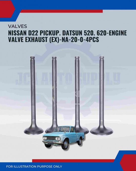 Exhaust Valve (EX)-Nissan D22 Pickup. Datsun 520-NA-20-0