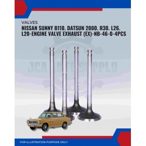 Exhaust Valve (EX)-Nissan Sunny B110. Datsun 2000. R30. L26-NB-46-0