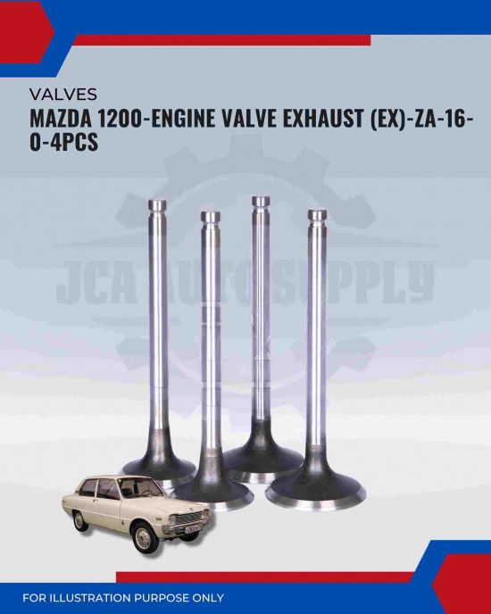 Exhaust Valve (EX)-Mazda 1200-ZA-16-0