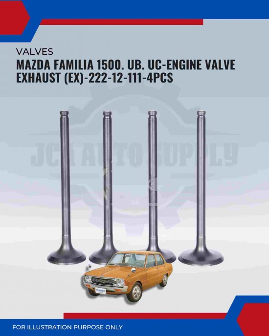 Exhaust Valve (EX)-Mazda Familia 1500. UB. UC-222-12-111
