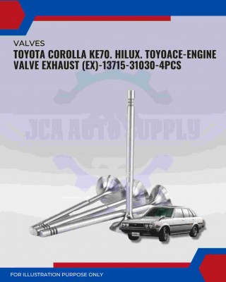 Exhaust Valve (EX) Set-Toyota Hilux 1.6L 12R Engine-Corona-TownAce-ToyoAce-13715-31030 Exhaust Valve (EX) Set-Toyota Hilux 1.6L 12R Engine-Corona-TownAce-ToyoAce-13715-31030
