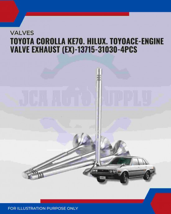 Exhaust Valve (EX) Set-Toyota Hilux 1.6L 12R Engine-Corona-TownAce-ToyoAce-13715-31030 Exhaust Valve (EX) Set-Toyota Hilux 1.6L 12R Engine-Corona-TownAce-ToyoAce-13715-31030
