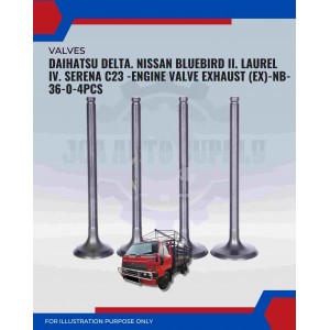 Exhaust Valve (EX) Set-Daihatsu Delta. Nissan Bluebird II. Laurel IV. Serena C23 -NB-36-0
