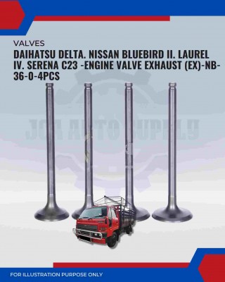 Exhaust Valve (EX) Set-Daihatsu Delta. Nissan Bluebird II. Laurel IV. Serena C23 -NB-36-0