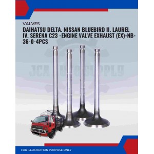 Exhaust Valve (EX) Set-Daihatsu Delta. Nissan Bluebird II. Laurel IV. Serena C23 -NB-36-0