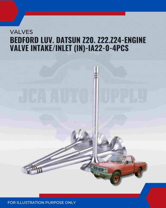 Intake Valve (IN)-Bedford Luv. Datsun Z20. Z22. Z24-IA22-0	