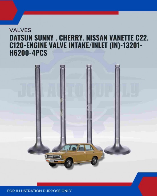 Exhaust Valve (EX)-Datsun Sunny. Cherry. Nissan Vanette C22. C120-Exhaust Valve-13201-H6200 Exhaust Valve (EX)-Datsun Sunny. Cherry. Nissan Vanette C22. C120-Exhaust Valve-13201-H6200