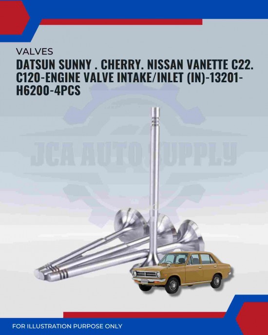 Exhaust Valve (EX)-Datsun Sunny. Cherry. Nissan Vanette C22. C120-Exhaust Valve-13201-H6200 Exhaust Valve (EX)-Datsun Sunny. Cherry. Nissan Vanette C22. C120-Exhaust Valve-13201-H6200