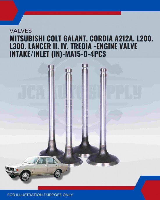 Intake Valve (IN) Set-Mitsubishi Colt Galant. Cordia A212a. L200. L300. Lancer II. IV. Tredia-MA15-0