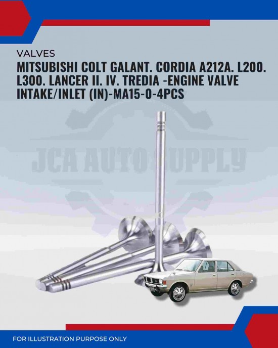 Intake Valve (IN) Set-Mitsubishi Colt Galant. Cordia A212a. L200. L300. Lancer II. IV. Tredia-MA15-0