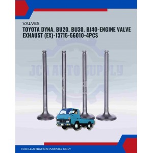 Exhaust Valve (EX)-Toyota Dyna. BU20. BU30. BJ40-13715-56010