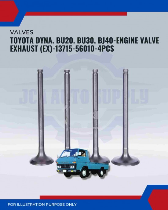Exhaust Valve (EX)-Toyota Dyna. BU20. BU30. BJ40-13715-56010 Exhaust Valve (EX)-Toyota Dyna. BU20. BU30. BJ40-13715-56010