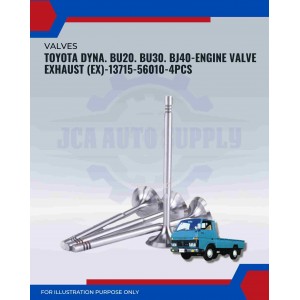 Exhaust Valve (EX)-Toyota Dyna. BU20. BU30. BJ40-13715-56010 Exhaust Valve (EX)-Toyota Dyna. BU20. BU30. BJ40-13715-56010