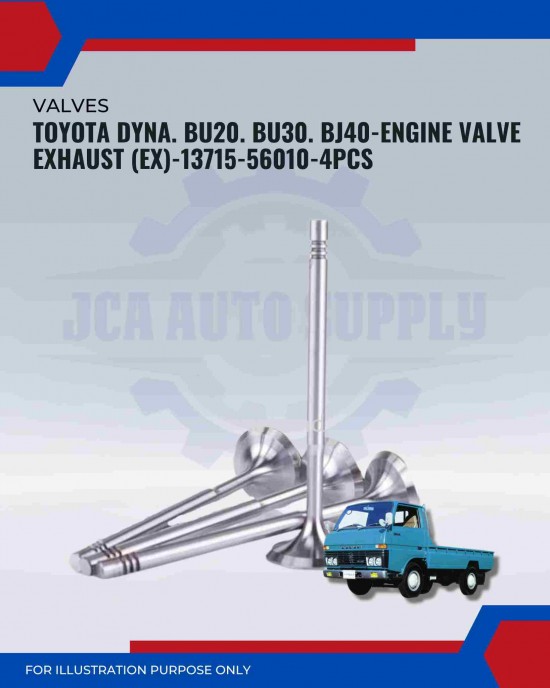 Exhaust Valve (EX)-Toyota Dyna. BU20. BU30. BJ40-13715-56010 Exhaust Valve (EX)-Toyota Dyna. BU20. BU30. BJ40-13715-56010