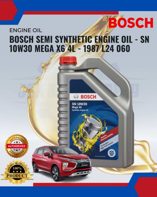 Bosch Semi Synthetic Engine Oil-Sn 10w30 Mega X6 4l-1987 L24 060 Engine Oil & Fluids image