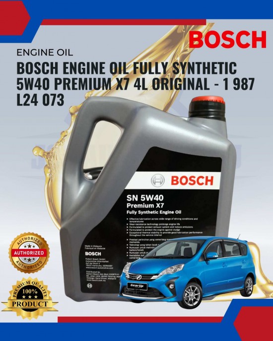 Bosch Engine Oil Fully Synthetic 5w40 Premium X7 4l Original-1 987 L24 073 Engine Oil & Fluids image