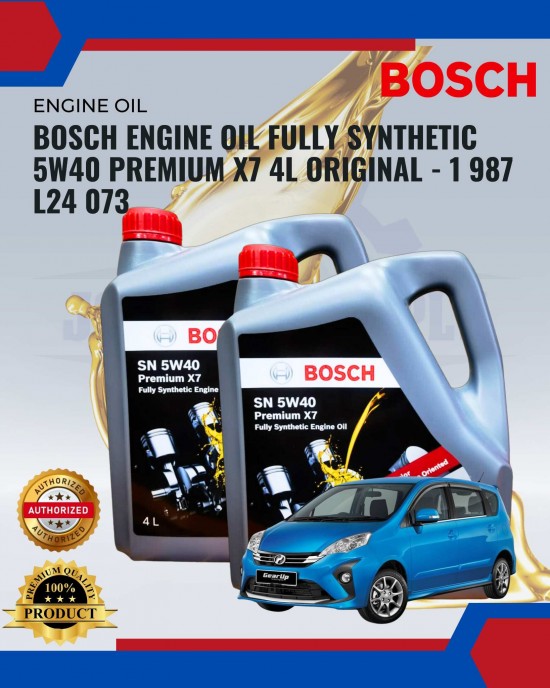 Bosch Engine Oil Fully Synthetic 5w40 Premium X7 4l Original-1 987 L24 073 Engine Oil & Fluids image