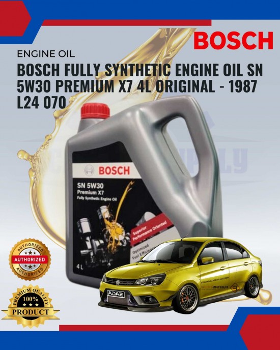 Bosch Fully Synthetic Engine Oil Sn 5w30 Premium X7 4l Original-1987 L24 070 Engine Oil & Fluids image