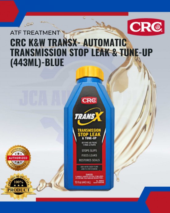 CRC K&W TransX- Automatic Transmission STOP LEAK & TUNE-UP (443mL)-Blue Engine Oil & Fluids image