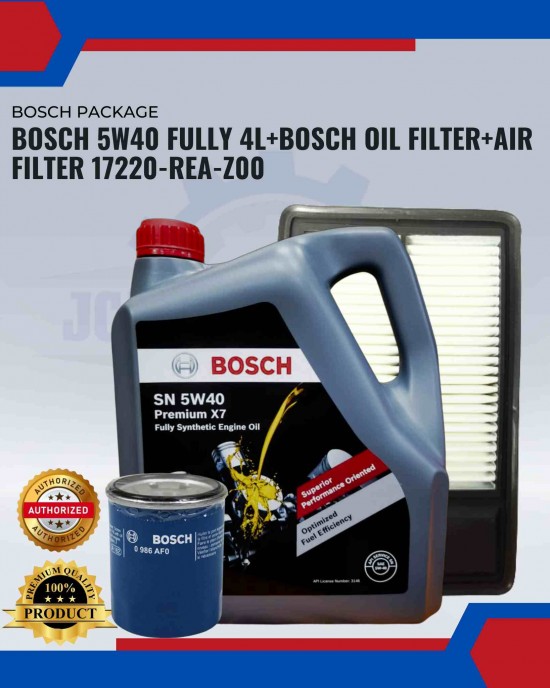 COMBO PACKAGE HONDA CITY GD8(SEL-YEAR 2003-2008).JAZZ(SAA-YEAR 2002-2008)-BOSCH 5W40 PACKAGE Engine Oil & Fluids image