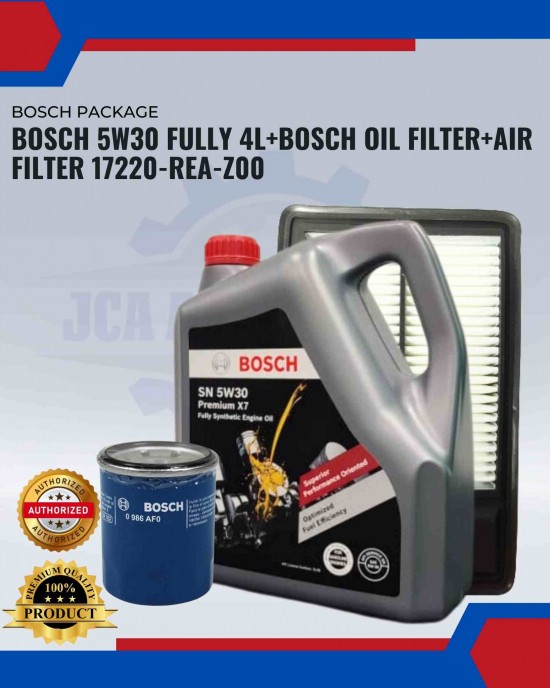 COMBO PACKAGE HONDA CITY GD8(SEL-YEAR 2003-2008).JAZZ(SAA-YEAR 2002-2008)-BOSCH 5W30 PACKAGE Engine Oil & Fluids image