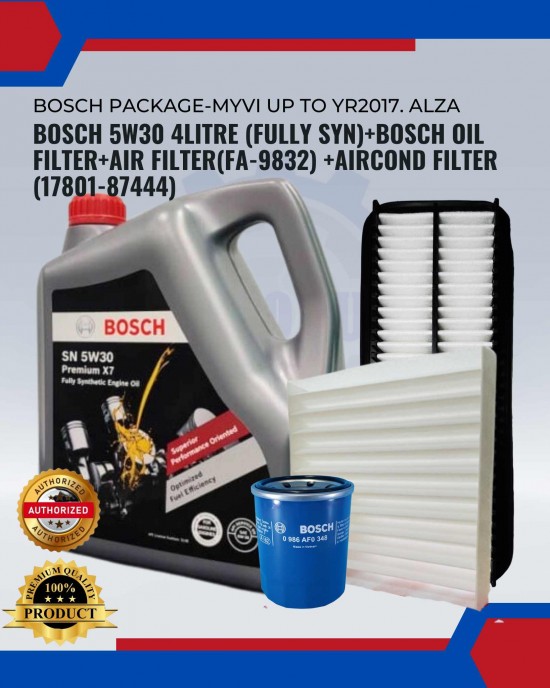 BOSCH Package-Perodua Myvi Up To YR2017.Alza Engine Oil & Fluids image