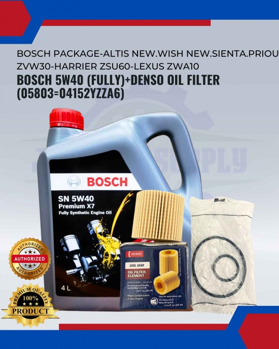 BOSCH Package-Altis New.Wish New.Sienta.Prious ZVW30-Harrier ZSU60-Lexus ZWA10 Engine Oil & Fluids image