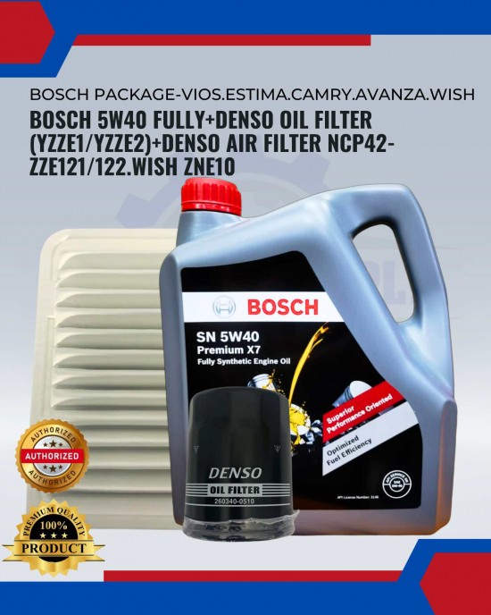 BOSCH Package-Toyota Vios.Estima.Altis.Camry.Avanza.Wish Engine Oil & Fluids image