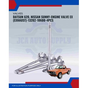 Exhaust Valve Set (4pcs)-Datsun 620-520-521-Nissan Bluebird-Sunny-13202-10600