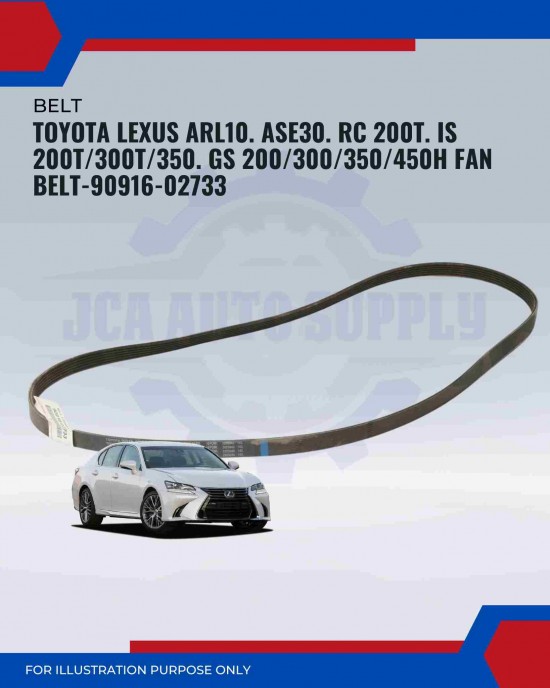 Toyota Lexus ARL10. ASE30. RC 200T. IS 200T/300T/350. GS 200/300/350/450H Fan Belt-90916-02733