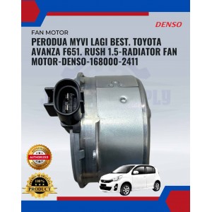 Perodua Myvi Lagi Best. Toyota Avanza F651. Rush 1.5-Radiator Fan Motor-Denso-168000-2411 Perodua Myvi Lagi Best. Toyota Avanza F651. Rush 1.5-Radiator Fan Motor-Denso-168000-2411