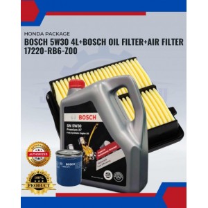 Honda City TMO GM2 Engine Oil. Oil Filter. Air Filter Service Combo Package-Bosch 5W30