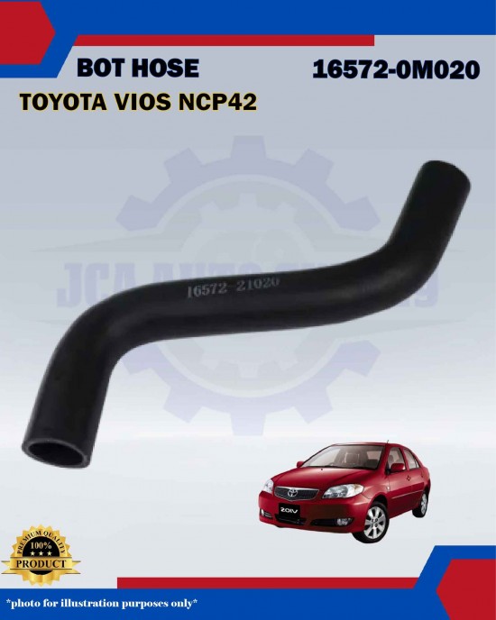 Toyota Vios NCP42 Bot Hose-16572-0M020 Toyota Vios NCP42 Bot Hose-16572-0M020