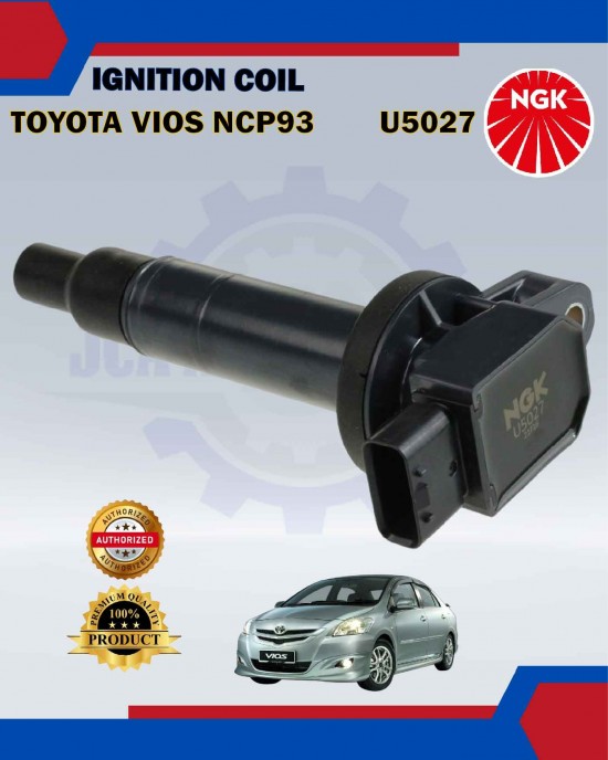 Ignition Coil-Toyota Vios NCP42 NCP93 NCP150-Yaris NCP91-Prius-NGK-U5027 image