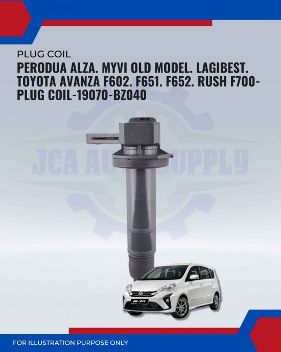 Ignition Coil-Perodua Alza-Myvi Lagi Best-Myvi Old Model-Avanza F602-F651-F652-Rush F700-19070-BZ040 Ignition Coil-Perodua Alza-Myvi Lagi Best-Myvi Old Model-Avanza F602-F651-F652-Rush F700-19070-BZ040