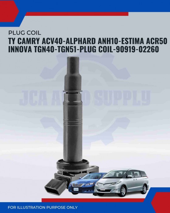 Ignition Coil-Toyota Camry ACV40-Alphard ANH10-ANH20-Estima ACR50-Innova TGN40-TGN51-TGN140-90919-02260 Ignition Coil-Toyota Camry ACV40-Alphard ANH10-ANH20-Estima ACR50-Innova TGN40-TGN51-TGN140-90919-02260