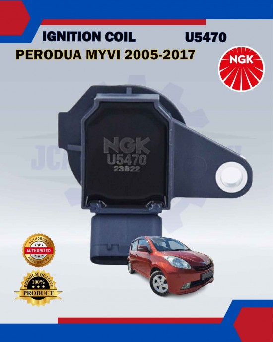 Ignition Coil-Perodua Myvi 2005-2017-Alza 2009-2022-Toyota Avanza 2007-2011-Rush 2007-2016-NGK-U5470 image