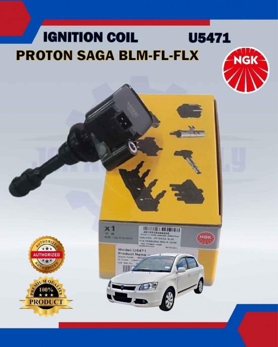 Ignition Coil-Proton Saga BLM-FL-FLX-Persona-Waja-Exora-Preve-NGK-U5471 image