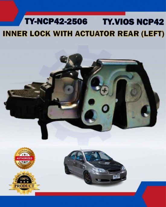 Inner Lock with Actuator Rear Left-Toyota Vios NCP42-TY-NCP42-2506 image