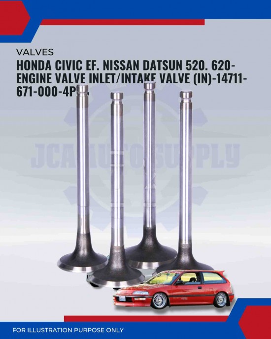 Intake Valve (IN) Set-Honda Civic EF-ED-Accord SJ (1976-1979)-14711-671-000 Intake Valve (IN) Set-Honda Civic EF-ED-Accord SJ (1976-1979)-14711-671-000