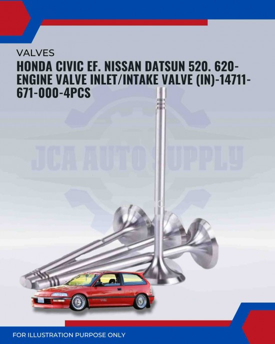 Intake Valve (IN) Set-Honda Civic EF-ED-Accord SJ (1976-1979)-14711-671-000 Intake Valve (IN) Set-Honda Civic EF-ED-Accord SJ (1976-1979)-14711-671-000