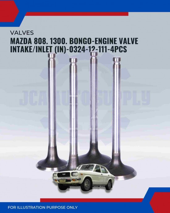 Intake Valve (IN) Set-Mazda 808-1300-Familia-GLC-Mizer-Bongo-E1400-0324-12-111