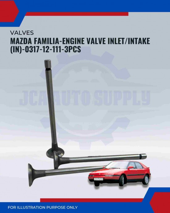 Intake Valve (IN) Set-Mazda Familia 1000cc-323 Presto-SPC FA3-FA4-0317-12-111
