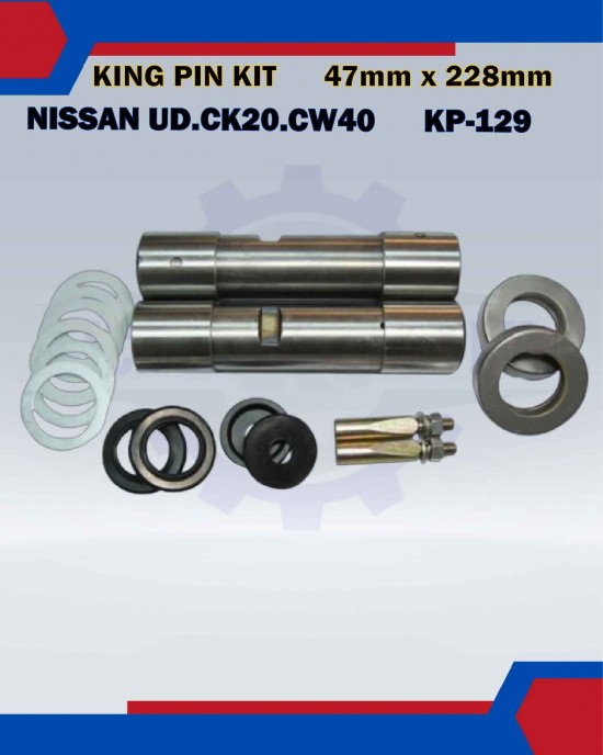 King Pin Kit Set-Nissan UD,CK20,CW40-KP-129-40025-90228 (47mmx228mm) image
